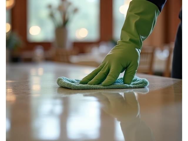 Pre-event deep cleaning and venue preparation